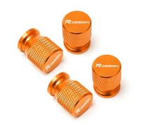 GVFKMNX 4 Pcs Tyre Valve Caps Set,for Volvo R Design T6 AWD S40 S60 S90 XC40 XC60 XC90 V40 V50 V60 Leak Proof Dust Seal Corrosion Resistant Leak-Proof Screw-On Easy Grip Car Accessories,Orange