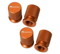 GVFKMNX 4 Pcs Tyre Valve Caps Set,for Volvo Rdesign T6 AWD S40 S60 S90 XC40 XC 60 XC90 V40 V50 V60 Leak Proof Dust Seal Corrosion Resistant Leak-Proof Screw-On Easy Grip Car Accessories,Orange