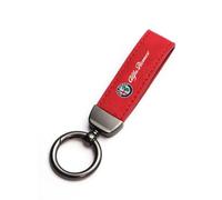GVFKMNX Leather Car Key Rings,For Alfa Romeo Stelvio Giulia Giulietta 147 156 159 STELVIO MIto Vehicles Auto Keyring Lanyard Key Fob Holder personalised Rotatable Swivel Anti-Lost Ring,Red