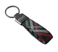 GVFKMNX Leather Car Key Rings,For FIAT Abarth 500 Panda Bravo Punto Tipo Linea Ducato Fremont Vehicles Auto Keyring Lanyard Key Fob Holder personalised Rotatable Swivel Anti-Lost Ring