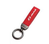 GVFKMNX Leather Car Key Rings,For Ford B-max Vehicles Auto Keyring Lanyard Key Fob Holder personalised Rotatable Swivel Anti-Lost Ring,Red