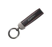 GVFKMNX Leather Car Key Rings,For Seat FR Leon 5f Fr Mk2 Mk3 Vehicles Auto Keyring Lanyard Key Fob Holder personalised Rotatable Swivel Anti-Lost Ring