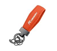 GVFKMNX Leather Car Key Rings,For Volvo RDESIGN Vehicles Auto Keyring Lanyard Key Fob Holder personalised Rotatable Swivel Anti-Lost Ring,Orange
