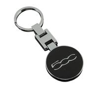 GVFKMNX Metal Car Key Rings,For FIAT 500 C 500E 500L 500 500S 500X Vehicles Auto Keyring Lanyard Key Fob Holder personalised Rotatable Swivel Anti-Lost Ring,Black