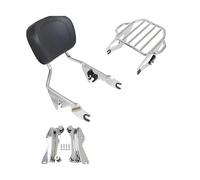 GVGFKPKZAY For Harley Touring 2014-2023 Passenger Rear Sissy Bar Luggage Rack Motorcycle Driver Rider Backrest(14 UP Chrome Set)