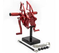 GVGFKPKZAY For Kawasaki NINJA 300/250 2013-2018 Motorcycle Adjustable Rear Set Foot Rest Motorcycle Foot Rest Pedal(Red)