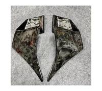 GVGFKPKZAY For Kawasaki Ninja 400 EX400 2018-2024 Motorcycle Mirrors Side Wings Spoiler Motorcycle Front Spoiler Aerodynamic Wing(K Type C Dark Forge)