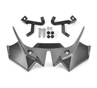 GVGFKPKZAY For Kawasaki Z650 2021-2025 Motorcycle Front Fairing Winglet Motorcycle Front Spoiler Aerodynamic Wing(Carbon Fiber Look)