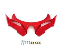 GVGFKPKZAY For KAWASAKI ZX-25R ZX-4R ZX25R ZX4R 2020-2023 Motorcycle Front Aerodynamic Fairing Winglets Motorcycle Front Spoiler Aerodynamic Wing(Red)
