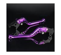 GVGFKPKZAY for Royal Enfield Classic 350 2021-2022 Adjustable Motorcycle Brake Clutch Lever Motorcycle Brake Clutch Levers(Long Purple)