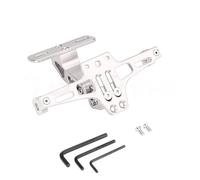 GVGFKPKZAY For SUZUKI Kawasaki MT07 MT09 MT10 R1 Motorcycle Rear License Plate Holder Turn Signal Lights Bracket Motorbike Number Plate Holder(Silver with Light)