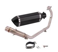 GVGFKPKZAY For VOGE Sfida SR1 125 ADV Motorcycle Exhaust Front Middle Link Pipe Motorcycle Exhaust Mid Link Pipe(A)