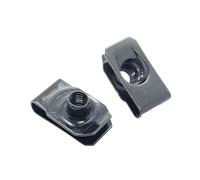 GVGMTAEAVZ 10pcs Black U Type Clips M6 6mm M5 5mm Q312 Cleat Nut for Car Motorcycle Scooter ATV Moped Automotive Fasteners(M6)