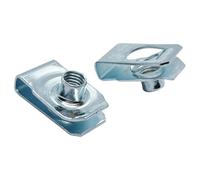 GVGMTAEAVZ 10pcs Steel U Type Clips with Thread M4 M5 M6 M8 Reed Nuts Leaf Spring Nut Q312 for Car Motorcycle Scooter ATV Moped Automotive Fasteners(M5)