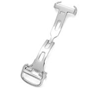 GVGMTAEAVZ 12 14 16mm 18mm 20mm Stainless Steel Folding Buckle for Leather Strap Buckle Women Men's Universal Belt Watch Clasp Accessories Watch Clasp(Silver,14mm)