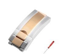 GVGMTAEAVZ 16mm Folding Buckle Fit for Rolex Watch Buckle Daytona Datejust Water Ghost Yacht Submariner Stainless Steel Folding Clasp Men Women Watch Clasp(16mm-Silver R Gold)