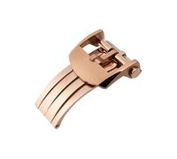 GVGMTAEAVZ 18mm 20mm Stainless Steel Fold Clasp Fit for Breitling Strap Fit for Superocean Navitimer Avengers Bracelet Rubber Buckle Watch Clasp(Rose Letter Buckle,20mm)