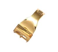 GVGMTAEAVZ 18mm Watch Band Clasp Fit for Tudor Strap 316L Solid Stainless Steel Folding Buckle for Leather/Silicone Watchband Accessories Watch Clasp(Gold,18mm with Logo)