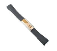 GVGMTAEAVZ 20mm Rubber Strap Main Accessory Stainless Steel Buckle Watch Accessory Tool Suitable case Strap Watch Clasp(NO.12 Black)