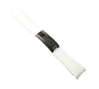 GVGMTAEAVZ 20mm Rubber Strap Main Accessory Stainless Steel Buckle Watch Accessory Tool Suitable case Strap Watch Clasp(NO.4 White)