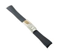 GVGMTAEAVZ 20mm Rubber Strap Main Accessory Stainless Steel Buckle Watch Accessory Tool Suitable case Strap Watch Clasp(NO.7 Black)