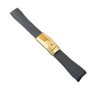 GVGMTAEAVZ 20mm Rubber Strap Main Accessory Stainless Steel Buckle Watch Accessory Tool Suitable case Strap Watch Clasp(NO.8 Black)