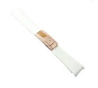 GVGMTAEAVZ 20mm Rubber Strap Main Accessory Stainless Steel Buckle Watch Accessory Tool Suitable case Strap Watch Clasp(NO.3 White)