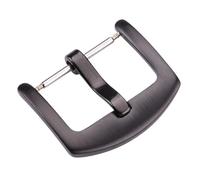 GVGMTAEAVZ 20pcs Wholesale Metal Watch Band Buckles Stainless Steel Clasps 18mm 20mm 22mm 24mm Silver Black Gold Accessories Watch Clasp(Black Brushed,16mm)