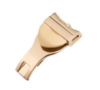GVGMTAEAVZ 316L Stainless Steel 18mm Deployant Clasp Watch Buckle Fit for Tudor Strap Leather Rubber Band Replacement Silver Fold Buckle Watch Clasp(Gold)