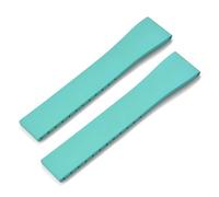 GVGMTAEAVZ Fluoro Rubber Watch Band CTS FKM Strap 16 18 19 20 21 22mm Cut to Size Fast Release Adjustable Universal Bracelet Black Buckle Watch Clasp(Cyan No Buckle,21mmx18mm)