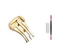 GVGMTAEAVZ Folding Buckle Fit for Omega Leather Rubber Watch Band Buckle 16mm 18mm 20mm Stainless Steel Metal Clasp Accessories Watch Clasp(18mm-Gold)