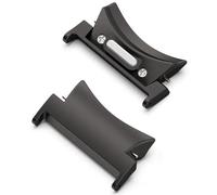 GVGMTAEAVZ Quick Fit Connector Fit for Samsung Galaxy Watch 6 5 4 40mm 44mm Fit for Galaxy Watch6 Classic 42 46 43 47mm 2pcs Tainless Steel Adapter Watch Clasp(Black,20mm)