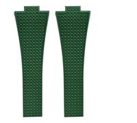 GVGMTAEAVZ Rubber Strap Fit for Tissot PRX Powermatic 35mm 40mm Watches 11mm 12mm Quick Release Spring Buckle Navy Black Watch Bands Watch Clasp(Green,12MM_Silver Buckle)