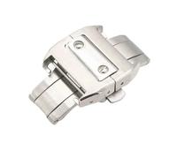 GVGMTAEAVZ Watch Buckle 316L Stainless Steel Butterfly Fold Buckle Clasp Fit for Cartier Santos 100 Series 18mm 21mm Watch Clasp(21mm)