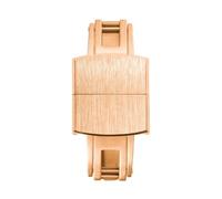 GVGMTAEAVZ Watch Fold Buckle Double Click Butterfly Quick Release Flat-End Universal Comfortable Strap Fashion Steel Brush Buckle 16mm 18mm Watch Clasp(Rose Gold,18mm)