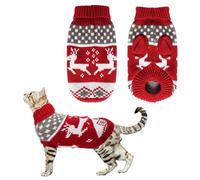 Gvhntk Dog Christmas Sweaters Christmas Sweater Cat Pet Xmas Clothes Cat Christmas Outfit Holiday Classic Winter Knitwear Warm Reindeer Snowflake Sweater for Kitty Puppy Dogs Cat