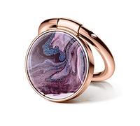 GVIEWIN Marble Cell Phone Ring Holder Metal Kickstand Grip for Car Mount | Compatible with iPhone 18 Pro Max/17/16/15/14/13/12 Series & Galaxy S26/S25/S24 Ultra and Other Phones,Quicksand/Purple