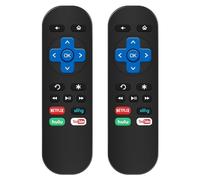 Gvirtue 【Pack of 2】Replacement Remote Control Compatible with Roku Box Model: Roku 1, Roku 2(HD, XD, XS), Roku 3, Roku LT, HD, XD, XDS, Roku N1, Roku Express, Roku Express+
