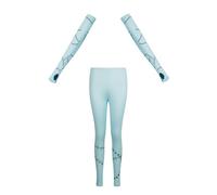 GVLAQST Womens Sally Halloween Costume Accessories Halloween Christmas Nightmare Sleeves Leggings Dress Up Stretchy Tights, Blue, Medium/Large