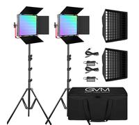 GVM 1200D RGB Video Light LED with Tripod, 50W Studio Light LED Video Lighting, 3200K-5600K Video Conference Light Continuous Light for Studio YouTube Video, LED Video Light, Camera Light Photo Light