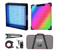 GVM 200W Foldable RGB Video Light, Bluetooth Control, LED Video Light with Softbox, 2000K-10000K Photo Light, 16 Types of Light Scenes, 1400 LED Beads