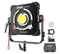 GVM 400W LED Video Light, FH400B Bi-Color COB LED Flathead Light, 68700lux/1m, IP65 Water Resistant Studio Light for Film & Broadcast, 2700K-6800K, Support Multi-Light Splicing for High Power Output