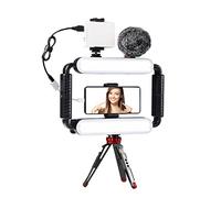 GVM Great Video Maker Gimbal Stabilizer Phone Light Kit for iPhone, Smartphone, and Cameras, 5600K LED Equipment with Microphone &Tripod Accessories for Recording, Live Streaming, YouTube, TikTok