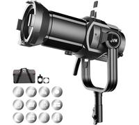 GVM Optical Snoot Focalize Condenser, CXT-36 Bowens Art Special Effects Shaped Light Projector Attachment with 12 Graphics Cards Focalize Snoot Optical for GVM P80S, G100W, PR150, 200B, 300B Video