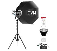 GVM SD300D LED Video Light with Softbox & Light Stand, 300W Video Light Kit with DMX/APP Control,92600Lux@1m,2700K-7500K, CRI97+, Bowens Mount Studio Lights for Studio, Portrait, Commercial, YouTube