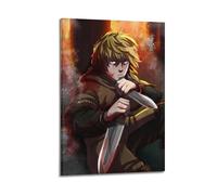 GVMRFCDD Classic Anime Vinland Saga Thorfinn Poster Wall Art Canvas Poster Modern Painting for Living Room Bed Room 16x24inch(40x60cm) Frame-style