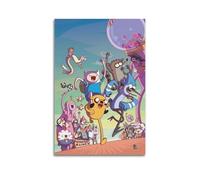 GVMRFCDD Regular Show And Adventure Time Poster Poster Wall Art Canvas Painting for Living Room Bed Room 12x18inch(30x45cm) Unframe-style