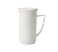 GVNFJKJK Ceramic Coffee Cup Coffee Mug,Mugs, Milk Tea Ceramic,500ML Super Capacity Bone China Cup Simple and Beautiful with Lid,White Drink