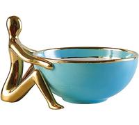 GVNFJKJK Ceramic fruit bowl, Exquisite Ceramic Snacks Candy Plate，Nuts Dried Fruit Tray,Desktop Decorative Thanksgiving/14 * 9Cm(14 * 9cm)