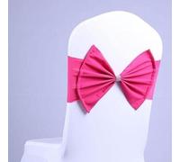 GVNFJKJK chair sashes. Chair Sashes,100pcs Wedding Spandex Chair Sash Bands Stretch Chair BIG Bow Ties For Banquet Decoration Event Party-05(Pink)